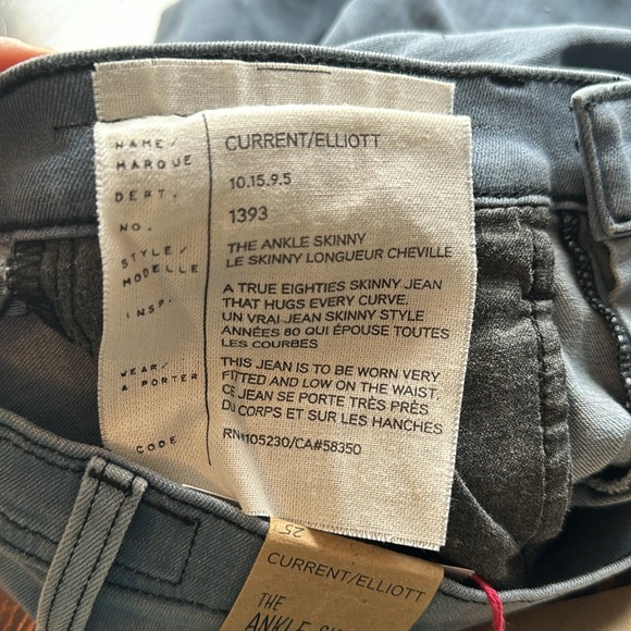 Current/Elliott Blue Ankle Skinny Jeans NWT - Picture 11 of 11